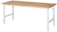 RAU Werkbank Arbeitstisch 2000x800x760-1080 B-Platte 25mm lichtgrau