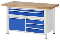 RAU Werkbank Rau Werkbank h&ouml;henverstellbar 8922A2, B1500xT700xH840-1040mm, 5x...