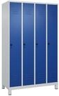 C+P Spind C+P Spind Classic PLUS, F&uuml;&szlig;e, 4 Abteile, 1950x1200x500mm, 7035/5010...