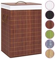 vidaXL W&auml;schekorb 40 x 30 x 60 cm Bambus W&auml;schekorb W&auml;schesammler W&auml;schesack