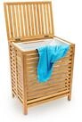 relaxdays W&auml;schetruhe Holz braun