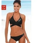 Venice Beach Triangel-Bikini mit Top zum Wickeln schwarz 38