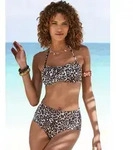 LASCANA Highwaist-Bikini-Hose Lexa mit Muschelkante braun 42