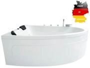 Basera&reg; Whirlpool-Badewanne BASIC Indoor Eck-Whirlpool Badewanne Guam Li. 180x130cm