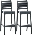 CLP Barhocker Ares (Set, 2 St., 2er), Kunststoff, stapelbar, Outdoor