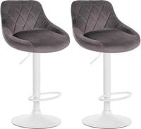 CLP Lazio Samt (Set, 2 St., 2er), Barstuhl 360&deg; drehbar