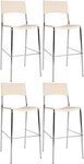 CLP Barhocker Genua Metall-Gestell in Chromoptik (Set, 4 St., 4er), stapelbar