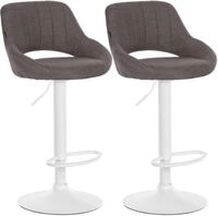 CLP Barhocker Milet Stoff (Set, 2er), Stoffbez&uuml;ge, h&ouml;henverstellbar und...
