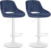 CLP Barhocker Milet Samt (Set, 2er), Samtbez&uuml;ge, h&ouml;henverstellbar, drehbar