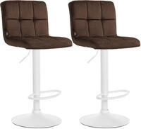 CLP Barhocker Peru Samt (Set, 2er), Samtbezug, h&ouml;henverstellbar, drehbar