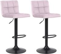 CLP Barhocker Feni Samt (Set, 2er), gepolstert, h&ouml;henverstellbar