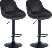 CLP Lazio Samt (Set, 2 St., 2er), Barstuhl 360&deg; drehbar