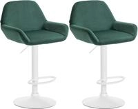 CLP Barhocker Braga Samt (Set, 2er), drehbar und stufenlos h&ouml;henverstellbar
