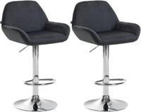 CLP Barhocker Braga Samt (Set, 2er), drehbar und stufenlos h&ouml;henverstellbar