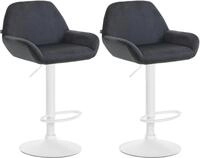 CLP Barhocker Braga Samt (Set, 2er), drehbar und stufenlos h&ouml;henverstellbar