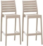 CLP Barhocker Ares (Set, 2er), Kunststoff, stapelbar, Outdoor