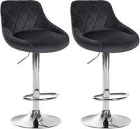 CLP Lazio Samt (Set, 2 St., 2er), Barstuhl 360&deg; drehbar