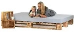 sunnypillow Palettenbett Massivholzbett 80 90 100 120 140 160 180 200 220 240 x 200