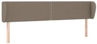 vidaXL Bett Kopfteil mit Ohren Taupe 183x23x78/88 cm Stoff (1-tlg)