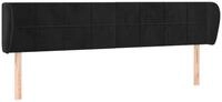 vidaXL Bett Kopfteil mit Ohren Schwarz 163x23x78/88 cm Samt (1-tlg)