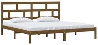 vidaXL Bett Massivholzbett Honigbraun Kiefer 200x200 cm