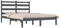 vidaXL Bett Massivholzbett Grau Kiefer 200x200 cm