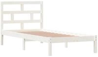 vidaXL Bett Massivholzbett Wei&szlig; Kiefer 90x200 cm