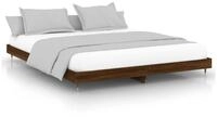 vidaXL Bettgestell, Bettrahmen Braun Eichen-Optik 120x200 cm Holzwerkstoff