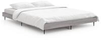 vidaXL Bettgestell, Bettrahmen Grau Sonoma 140x190 cm Holzwerkstoff