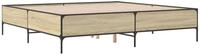 vidaXL Bett Bettgestell Sonoma-Eiche 180x200 cm Holzwerkstoff und Metall