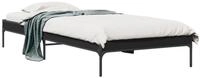 vidaXL Bettgestell, Bettrahmen Schwarz 90x190 cm Holzwerkstoff und Metall