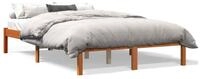 vidaXL Bettgestell, Massivholzbett Wachsbraun 120x190 cm Kiefer