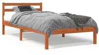 vidaXL Bettgestell, Massivholzbett Wachsbraun 75x190 cm Kiefer