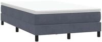 vidaXL Bett Boxspringbett ohne Matratze Dunkelgrau 120x220 cm Samt