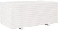 vidaXL Blumentopf Pflanzk&uuml;bel Wei&szlig; 110x60x49,5 cm Massivholz Kiefer (1 St)