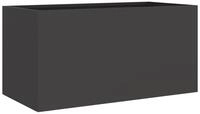 vidaXL Pflanzk&uuml;bel, Pflanzkasten Schwarz 62x30x29 cm Kaltgewalzter Stahl