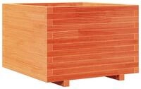 vidaXL Blumentopf Pflanzk&uuml;bel Wachsbraun 70x70x49,5 cm Massivholz Kiefer (1 St)