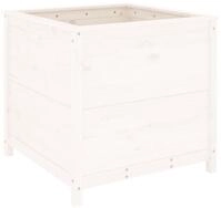 vidaXL Blumentopf Pflanzk&uuml;bel Wei&szlig; 82,5x82,5x78 cm Massivholz Kiefer (1 St)