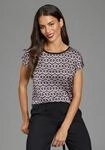 Shirtbluse LAURA SCOTT "im Materialmix mit Satin, verschiedene Muster f&uuml;r jeden
