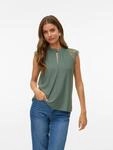 Spitzentop VERO MODA "VMMILLA SL LACE TEE", Damen, Gr. XS, gr&uuml;n (laurel wreath),