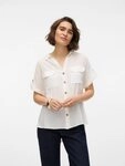 Vero Moda Kurzarmbluse VMBUMPY S/S SHIRT WVN GA NOOS Viskose, regular fit