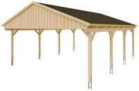 Skanholz Doppelcarport Fichtelberg, BxT: 618x808 cm, 574 cm Einfahrtsh&ouml;he, mit