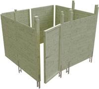 Skanholz Carport-Ger&auml;teraum Abstellraum C8, BxT: 275x317 cm, aus Profilschalung