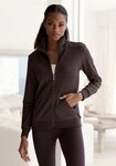 Bench. Loungewear Sweatjacke mit gl&auml;nzender Logostickerei am Stehkragen,...