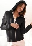 LASCANA Kapuzensweatjacke Sweatshirtjacke mit Details in Ros&eacute;gold, Loungewear
