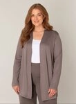 Base Level Curvy Strickjacke Gro&szlig;e Gr&ouml;&szlig;en braun 44 EU