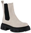 VAN HILL 839534 Plateaustiefelette Damen Plateau Boots Stiefeletten Profil-Sohle