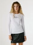 Pepe Jeans Langarmshirt NEW VIRGINA L/S mit Logo-Print