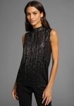 Laura Scott Shirttop aus elastischer Viskosemischung, mit Paillettenprint,...