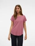 Blusenshirt VERO MODA "VMBELLA SS TOP WVN GA NOOS", Damen, Gr. M, rosa (mesa rose),
